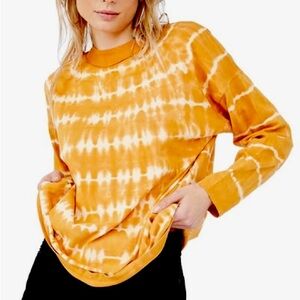 Free People We The Free Be Free Oversized Tie Dye Long Sleeve T-Shirt, Sz L